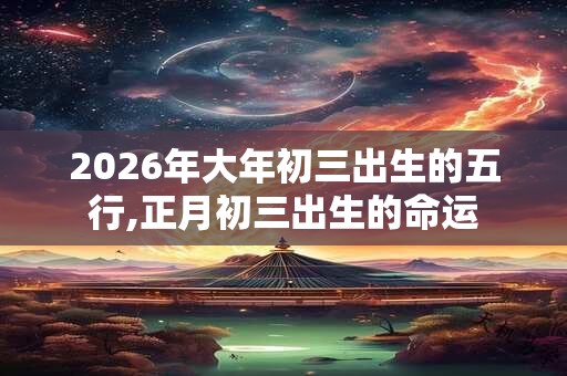 2026年大年初三出生的五行,正月初三出生的命运