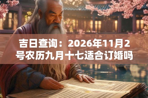 吉日查询：2026年11月2号农历九月十七适合订婚吗