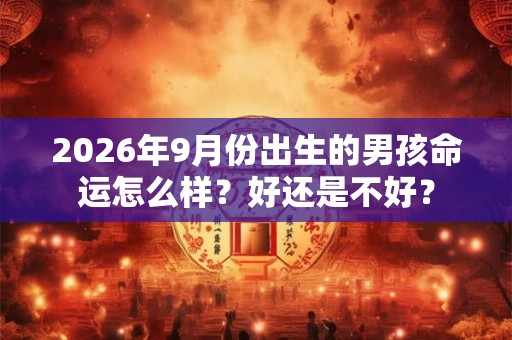 2026年9月份出生的男孩命运怎么样？好还是不好？