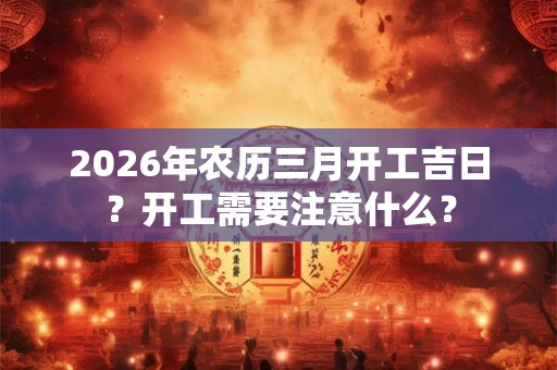 2026年农历三月开工吉日？开工需要注意什么？