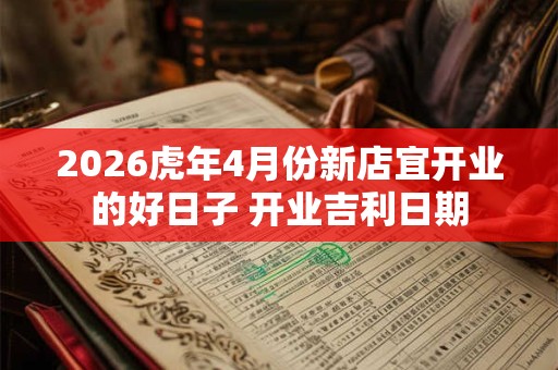 2026虎年4月份新店宜开业的好日子 开业吉利日期