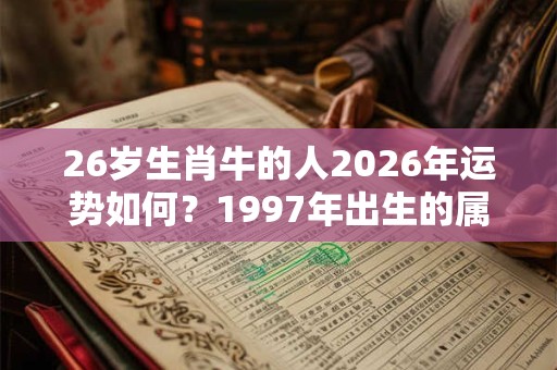 26岁生肖牛的人2026年运势如何?1997年出生的属牛人最新运程 26岁生肖牛的人2026年运势如何?1997年出生的属牛人最新运程
