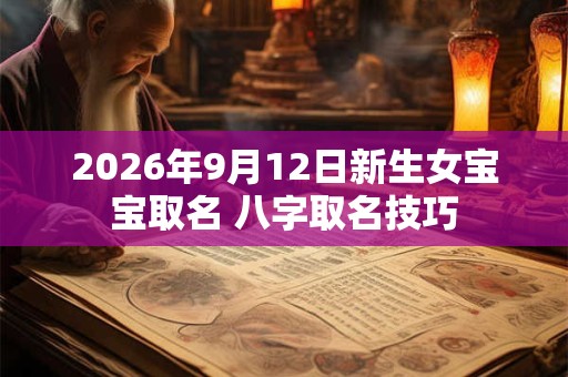 2026年9月12日新生女宝宝取名 八字取名技巧