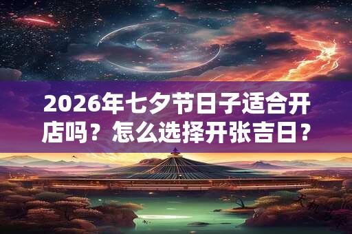 2026年七夕节日子适合开店吗？怎么选择开张吉日？