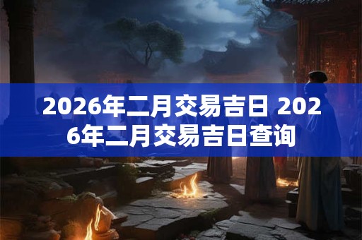 2026年二月交易吉日 2026年二月交易吉日查询