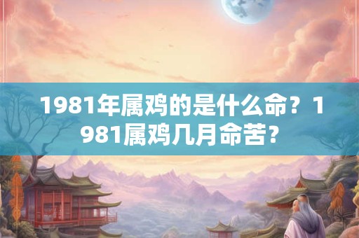 1981年属鸡的是什么命？1981属鸡几月命苦？
