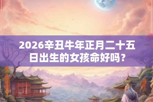 2026辛丑牛年正月二十五日出生的女孩命好吗？