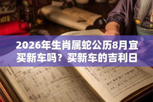 2026年生肖属蛇公历8月宜买新车吗?买新车的吉利日子 2026年生肖属蛇公历8月宜买新车吗?买新车的吉利日子