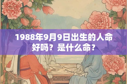 1988年9月9日出生的人命好吗？是什么命？
