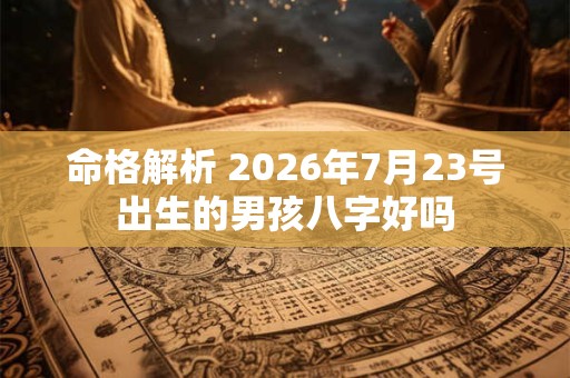 命格解析 2026年7月23号出生的男孩八字好吗 命格解析 2026年7月23号出生的男孩八字好吗