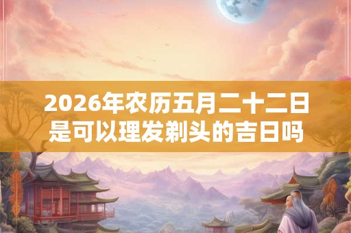 2026年农历五月二十二日是可以理发剃头的吉日吗