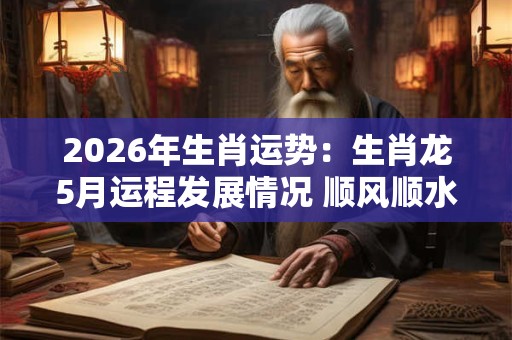 2026年生肖运势:生肖龙5月运程发展情况 顺风顺水万事大吉 2026年生肖运势:生肖龙5月运程发展情况 顺风顺水万事大吉