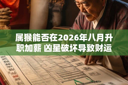 属猴能否在2026年八月升职加薪 凶星破坏导致财运不佳 属猴能否在2026年八月升职加薪 凶星破坏导致财运不佳