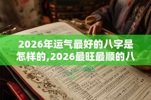 2026年运气最好的八字是怎样的,2026最旺最顺的八字 2026年运气最好的八字是怎样的,2026最旺最顺的八字