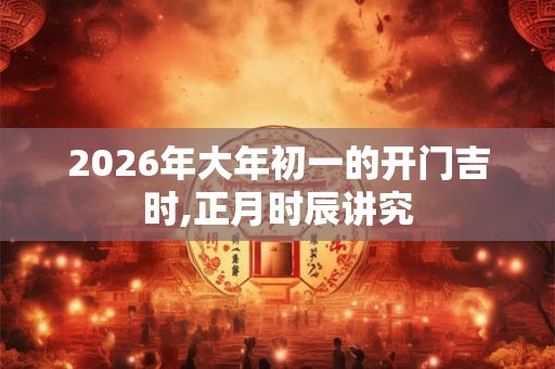 2026年大年初一的开门吉时,正月时辰讲究 2026年大年初一的开门吉时,正月时辰讲究