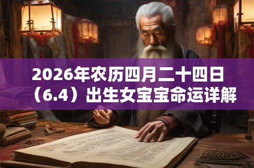 2026年农历四月二十四日(6.4)出生女宝宝命运详解 2026年农历四月二十四日(6.4)出生女宝宝命运详解