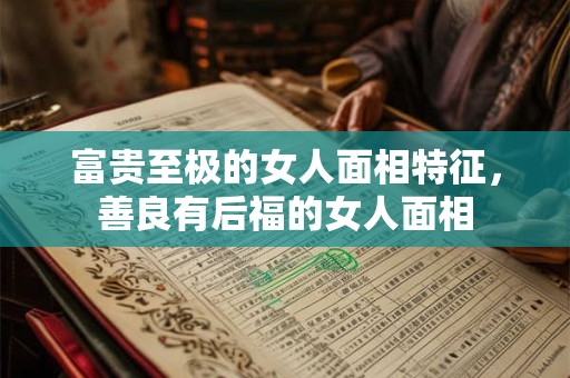富贵至极的女人面相特征，善良有后福的女人面相