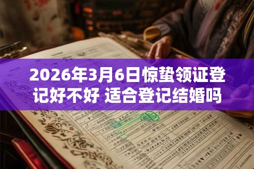 2026年3月6日惊蛰领证登记好不好 适合登记结婚吗 2026年3月6日惊蛰领证登记好不好 适合登记结婚吗