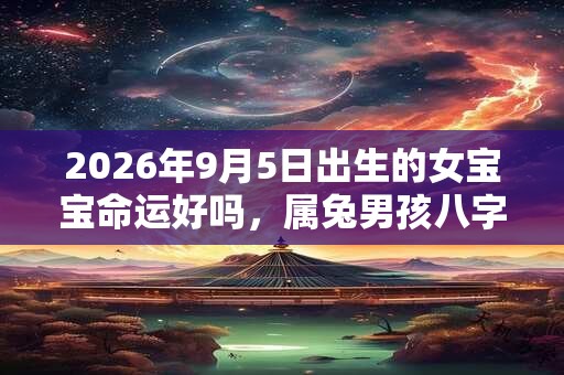 2026年9月5日出生的女宝宝命运好吗，属兔男孩八字命运查询