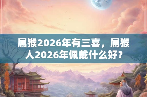 属猴2026年有三喜，属猴人2026年佩戴什么好？