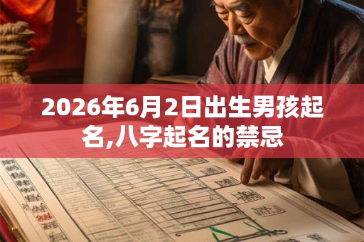 2026年6月2日出生男孩起名,八字起名的禁忌