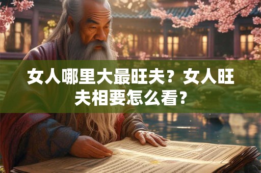 女人哪里大最旺夫？女人旺夫相要怎么看？