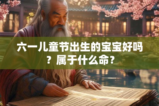 六一儿童节出生的宝宝好吗？属于什么命？