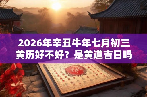 2026年辛丑牛年七月初三黄历好不好？是黄道吉日吗？