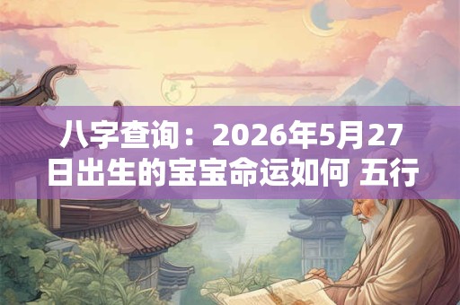 八字查询：2026年5月27日出生的宝宝命运如何 五行缺什么