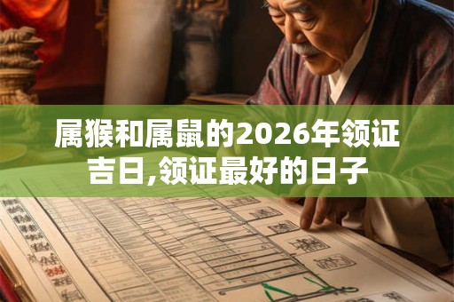 属猴和属鼠的2026年领证吉日,领证最好的日子