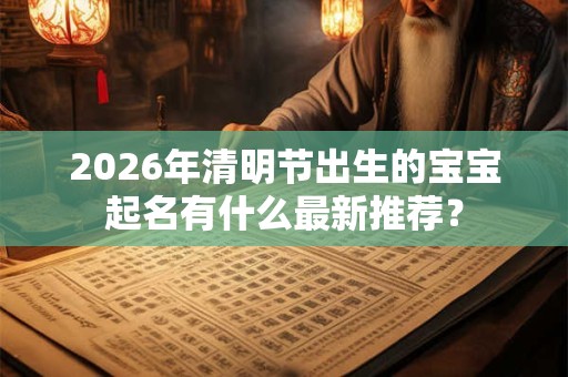 2026年清明节出生的宝宝起名有什么最新推荐？
