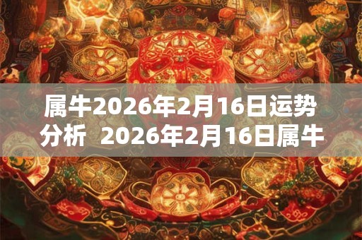属牛2026年2月16日运势分析  2026年2月16日属牛今日运势