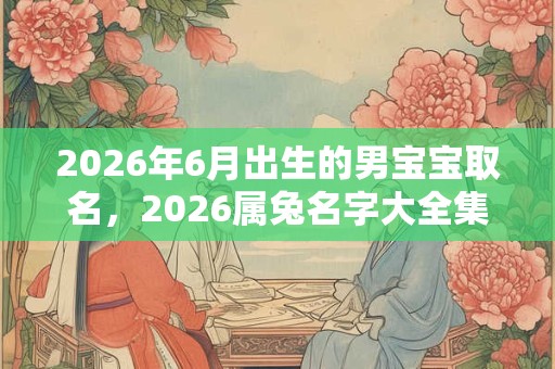 2026年6月出生的男宝宝取名，2026属兔名字大全集