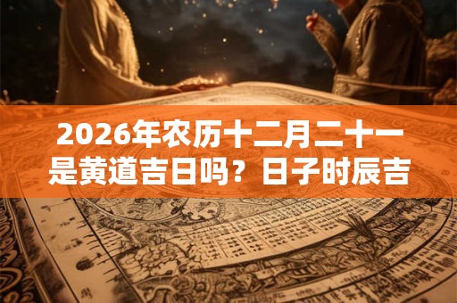 2026年农历十二月二十一是黄道吉日吗？日子时辰吉凶？