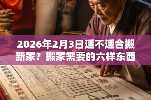 2026年2月3日适不适合搬新家？搬家需要的六样东西