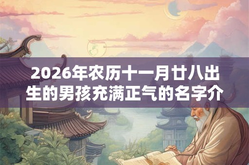 2026年农历十一月廿八出生的男孩充满正气的名字介绍