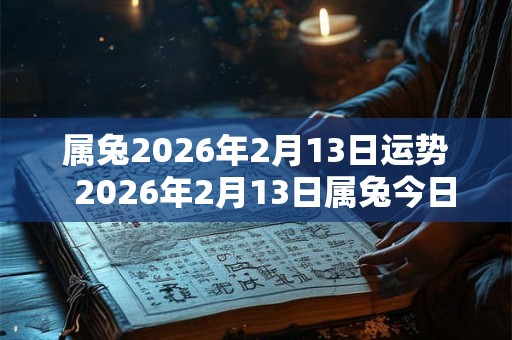 属兔2026年2月13日运势  2026年2月13日属兔今日运势