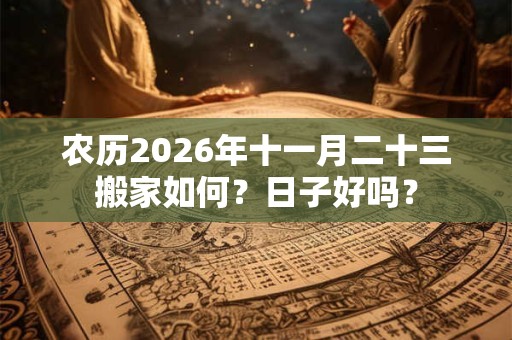 农历2026年十一月二十三搬家如何？日子好吗？