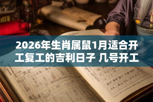 2026年生肖属鼠1月适合开工复工的吉利日子 几号开工最好