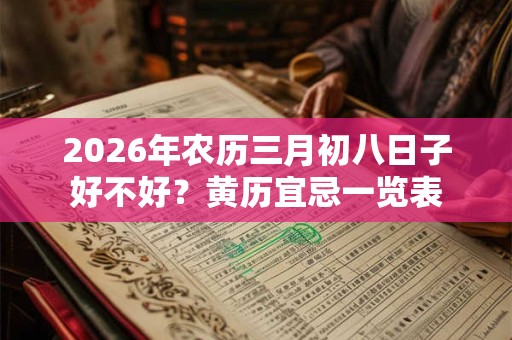 2026年农历三月初八日子好不好？黄历宜忌一览表