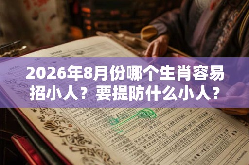 2026年8月份哪个生肖容易招小人？要提防什么小人？