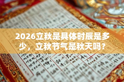 2026立秋是具体时辰是多少，立秋节气是秋天吗？