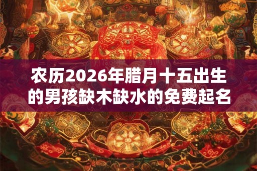 农历2026年腊月十五出生的男孩缺木缺水的免费起名大全 农历2026年腊月十五出生的男孩缺木缺水的免费起名大全