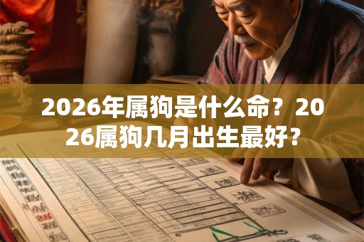 2026年属狗是什么命？2026属狗几月出生最好？