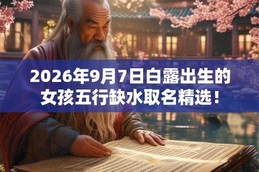 2026年9月7日白露出生的女孩五行缺水取名精选！