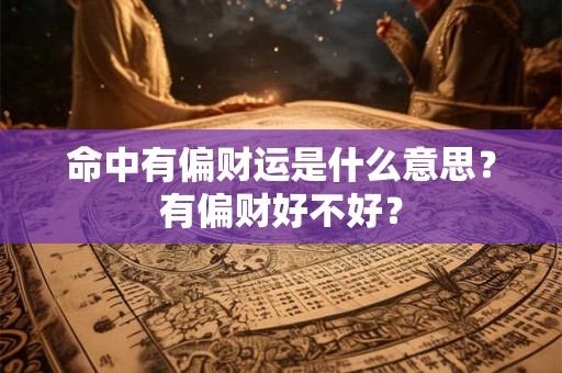 命中有偏财运是什么意思？有偏财好不好？