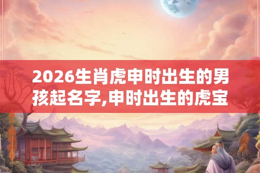 2026生肖虎申时出生的男孩起名字,申时出生的虎宝宝 2026生肖虎申时出生的男孩起名字,申时出生的虎宝宝