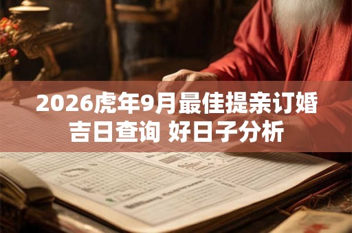 2026虎年9月最佳提亲订婚吉日查询 好日子分析 2026虎年9月最佳提亲订婚吉日查询 好日子分析