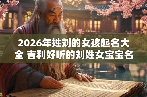 2026年姓刘的女孩起名大全 吉利好听的刘姓女宝宝名字