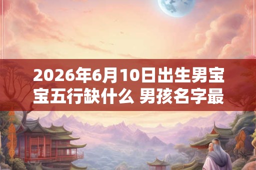 2026年6月10日出生男宝宝五行缺什么 男孩名字最新免费版